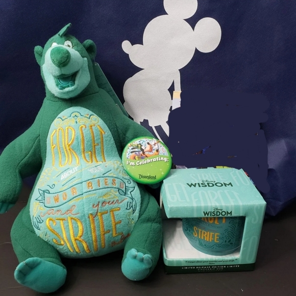 Disney Wisdom Collection March The Jungle Book Baloo Plush & Mug New